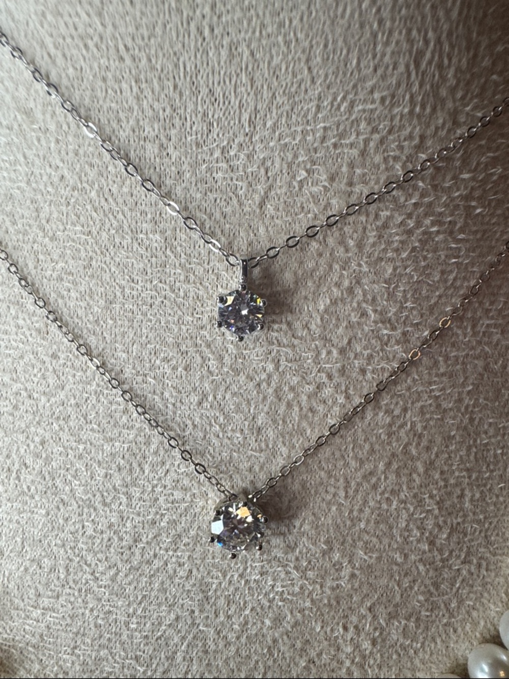 Moissanite choose 1
.5 Ct. Moissanite Pendant Necklace $59 or Earrings $45 - Picture 2 of 5